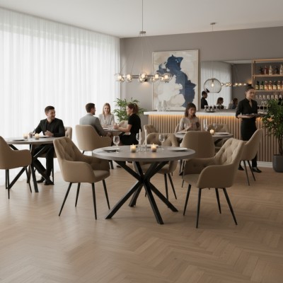 Fotoliu de design, material Velvet bej, VERIO NEW