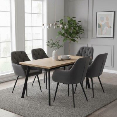 Fotoliu de design, material Velvet gri închis, VERIO NEW