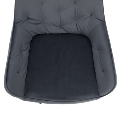 Fotoliu de design, material Velvet gri, VERIO