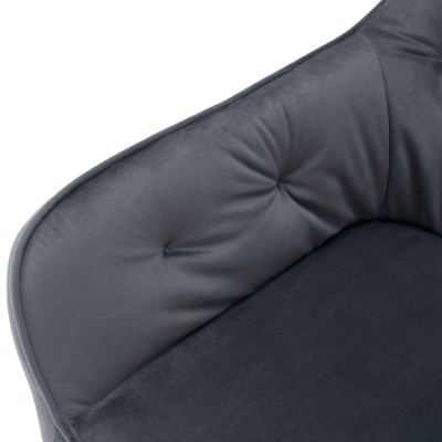 Fotoliu de design, material Velvet gri, VERIO