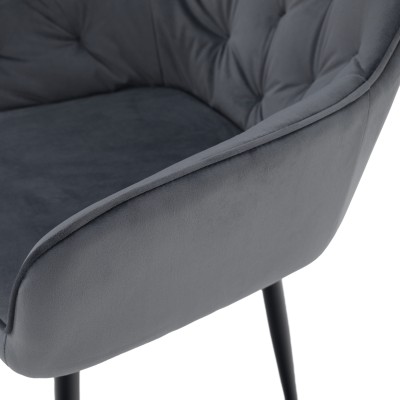 Fotoliu de design, material Velvet gri, VERIO