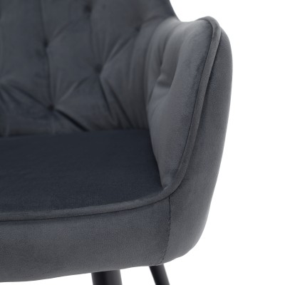 Fotoliu de design, material Velvet gri, VERIO