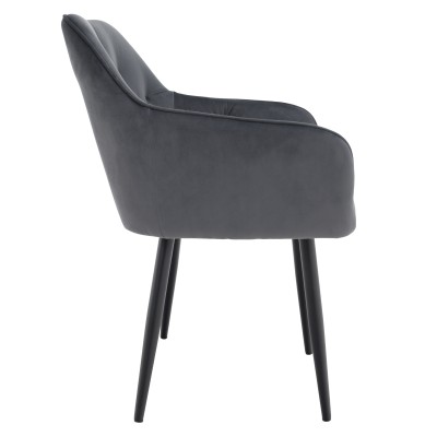 Fotoliu de design, material Velvet gri, VERIO