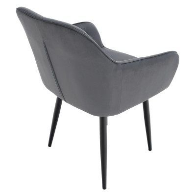 Fotoliu de design, material Velvet gri, VERIO