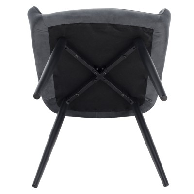 Fotoliu de design, material Velvet gri, VERIO