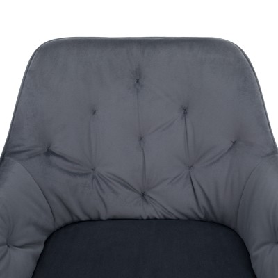 Fotoliu de design, material Velvet gri, VERIO