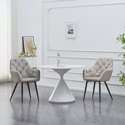 Fotoliu de design, material Velvet gri, VERIO NEW