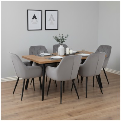 Fotoliu de design, material Velvet gri, VERIO NEW