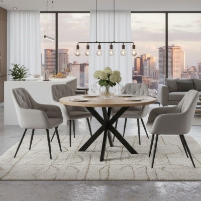 Fotoliu de design, material Velvet gri, VERIO NEW