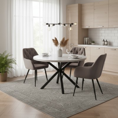 Fotoliu de design, material Velvet maro, VERIO NEW