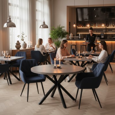 Fotoliu de design, material Velvet negru, VERIO NEW