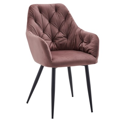 Fotoliu de design, material Velvet roz închis, VERIO NEW
