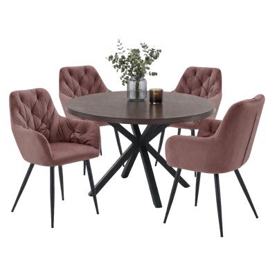 Fotoliu de design, material Velvet roz închis, VERIO NEW