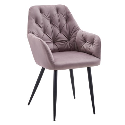 Fotoliu de design, material Velvet roz, VERIO NEW