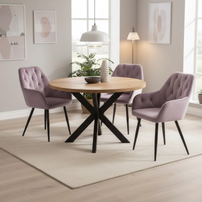 Fotoliu de design, material Velvet roz, VERIO NEW
