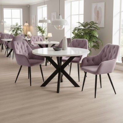 Fotoliu de design, material Velvet roz, VERIO NEW