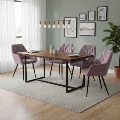 Fotoliu de design, material Velvet roz, VERIO NEW