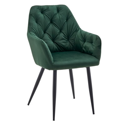 Fotoliu de design, material Velvet verde închis, VERIO NEW