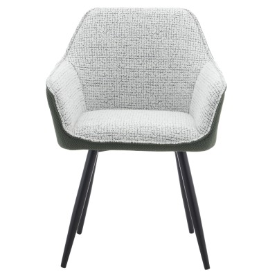 Fotoliu de design, verde/melir gri deschis/negru, KATRIEL