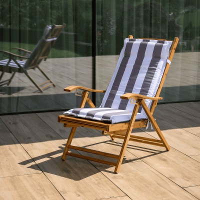 Fotoliu de grădină poziţionabil, natural, bambus, VARDON