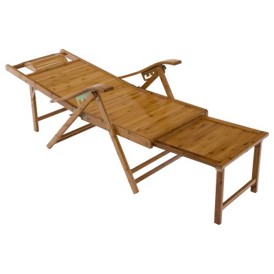 Fotoliu de grădină poziţionabil, natural, bambus, VARDON