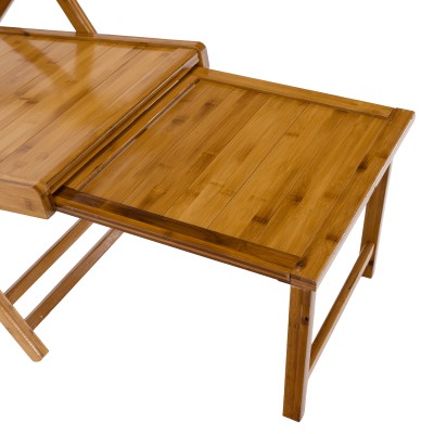 Fotoliu de grădină poziţionabil, natural, bambus, VARDON