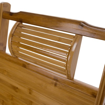 Fotoliu de grădină poziţionabil, natural, bambus, VARDON