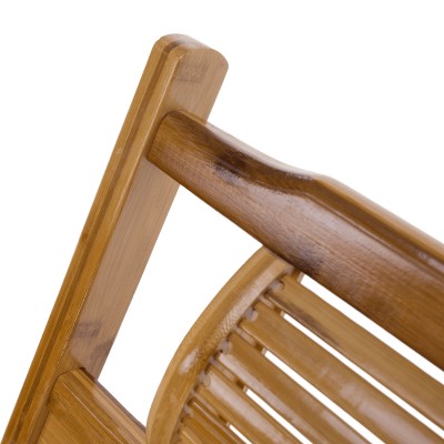 Fotoliu de grădină poziţionabil, natural, bambus, VARDON