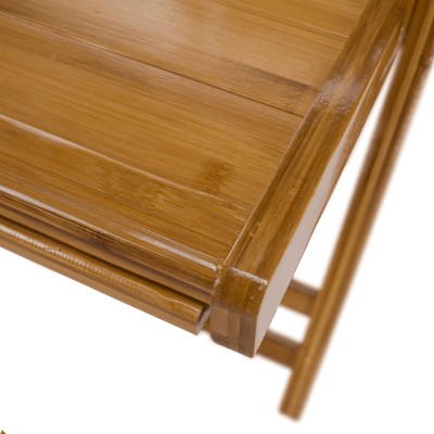 Fotoliu de grădină poziţionabil, natural, bambus, VARDON