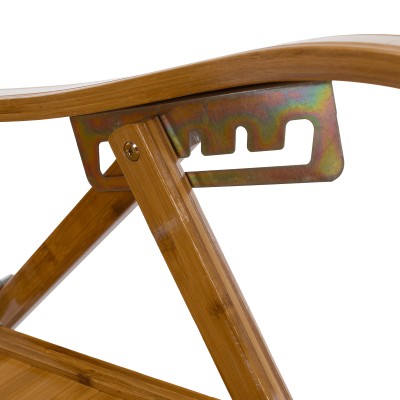 Fotoliu de grădină poziţionabil, natural, bambus, VARDON