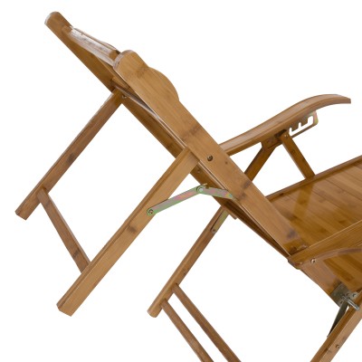 Fotoliu de grădină poziţionabil, natural, bambus, VARDON