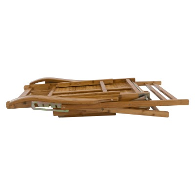 Fotoliu de grădină poziţionabil, natural, bambus, VARDON