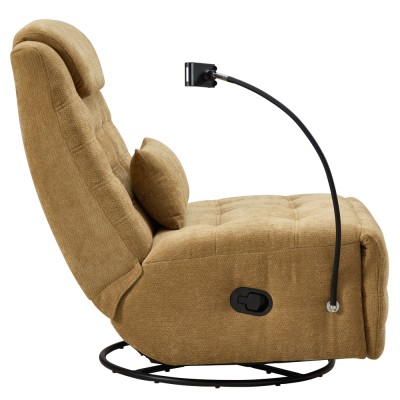 Fotoliu de lux pivotant, balansoar, muştar, UMRBO