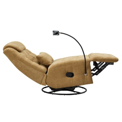 Fotoliu de lux pivotant, balansoar, muştar, UMRBO