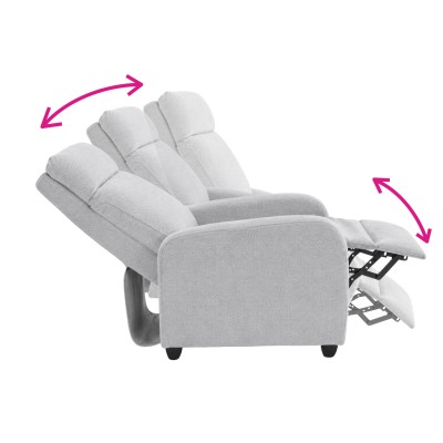 Fotoliu de relaxare, gri ţesătura Aphrodite, KRESO NEW