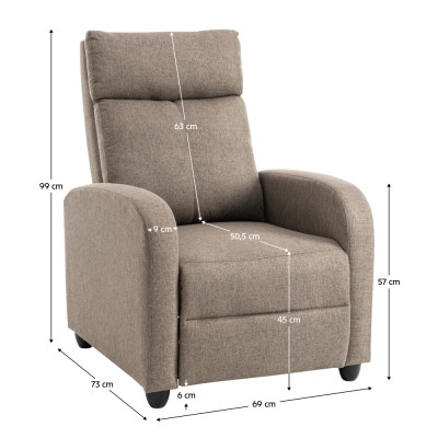 Fotoliu de relaxare, maro, KRESO NEW