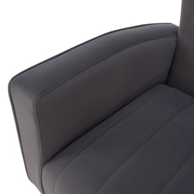 Fotoliu de relaxare, ţesătură Velvet gri, BARET