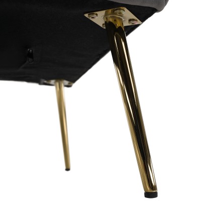 Fotoliu de relaxare, ţesătură Velvet gri, BARET