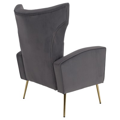 Fotoliu de relaxare, ţesătură Velvet gri, BARET