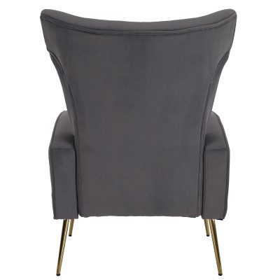 Fotoliu de relaxare, ţesătură Velvet gri, BARET