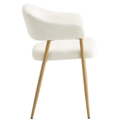 Fotoliu de sufragerie de design, crem/fag, NIZAR TYP 1