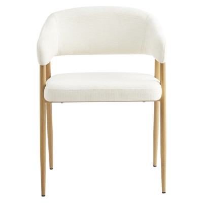 Fotoliu de sufragerie de design, crem/fag, NIZAR TYP 1