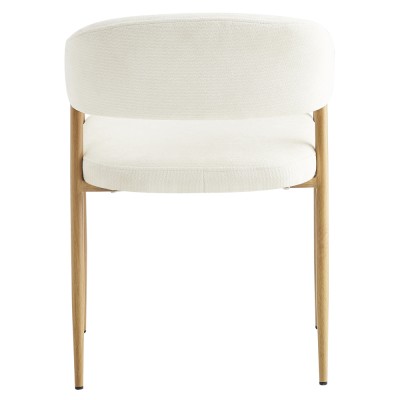 Fotoliu de sufragerie de design, crem/fag, NIZAR TYP 1