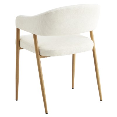 Fotoliu de sufragerie de design, crem/fag, NIZAR TYP 1