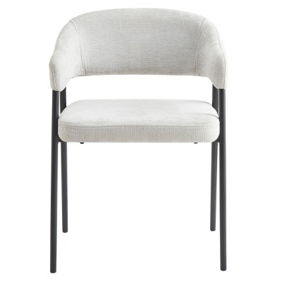 Fotoliu de sufragerie design, gri deschis/negru, NIZAR TYP 2