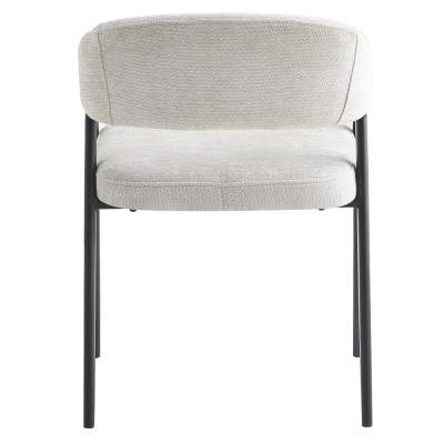 Fotoliu de sufragerie design, gri deschis/negru, NIZAR TYP 2