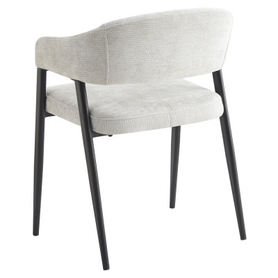 Fotoliu de sufragerie design, gri deschis/negru, NIZAR TYP 2