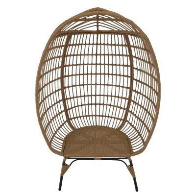 Fotoliu din ratan, natural / negru / bej, KARMEN