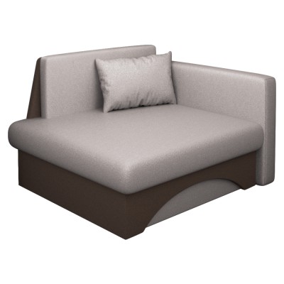 Fotoliu extensibil, bej-gri Taupe/maro, dreapta, KUBOŠ NEW