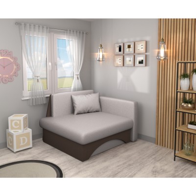 Fotoliu extensibil, bej-gri Taupe/maro, dreapta, KUBOŠ NEW